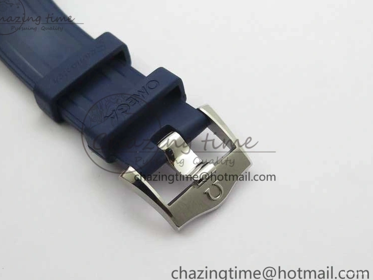 0321 Refined 2018 Seamaster Diver 300M SS YG VSF 1:1 Best Edition YG Bezel Blue Dial on Blue Rubber Strap A 7898